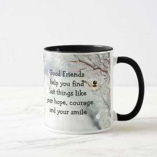 Mug Good Friends Friendship Citation mignonne Oiseau A