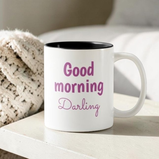 Mug Good Morning Darling Personalized Romantic Coffee  (Créateur téléchargé)
