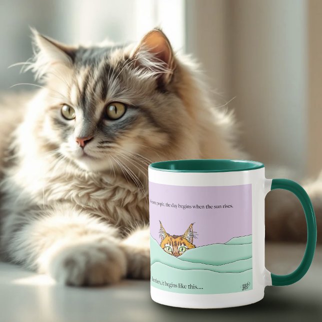 Mug Good Morning Orange Cat Funny (Créateur téléchargé)