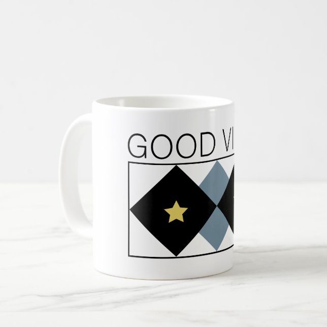 Mug Good Vibes design simple et impactable (Devant gauche)