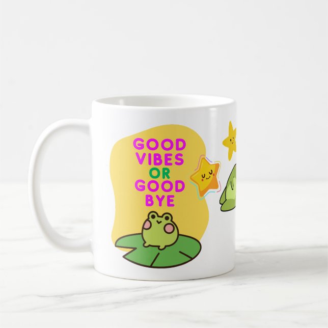 Mug Good Vibes or Good Bye Frogs (Gauche)