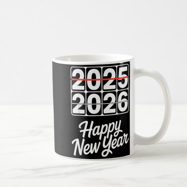 Mug Goodbye 2025 Hello 2026 Clock Happy New Year Party (Droite)