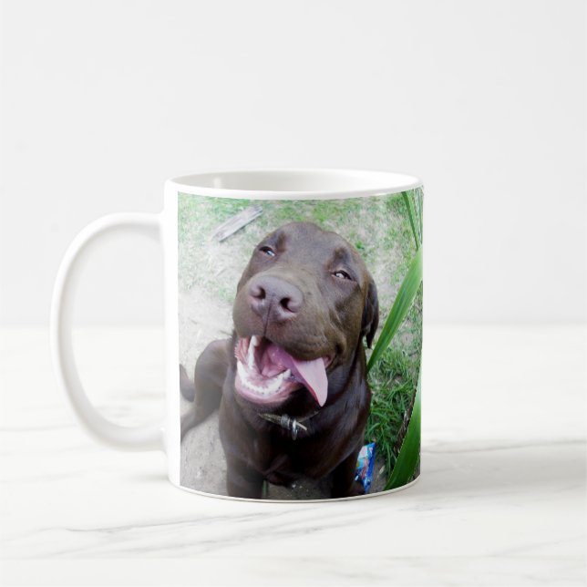 Mug Goofy Delties : Chocolat Brown Labrador Puppy, (Gauche)
