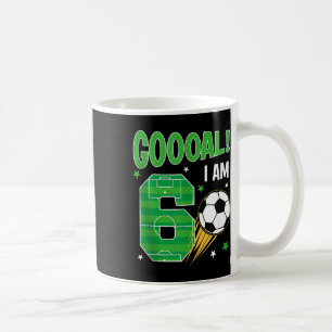 Mug Goooal Je suis un garçon d'anniversaire de 6 ans à