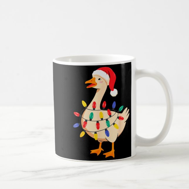 Mug Goose Santa Hat Funny Christmas Lights Xmas Tree M (Droite)