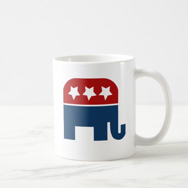 Mug GOP éléphant Logo design républicain (Droite)