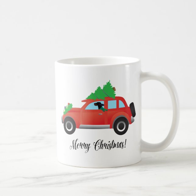 Mug Gordon Setter Chig conduisant une voiture - Arbre  (Droite)