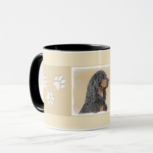 Mug Gordon Setter Painting - Cute Original Dog Art (Devant gauche)