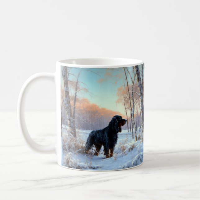Mug Gordon Setter Qu'il neige Noël (Gauche)
