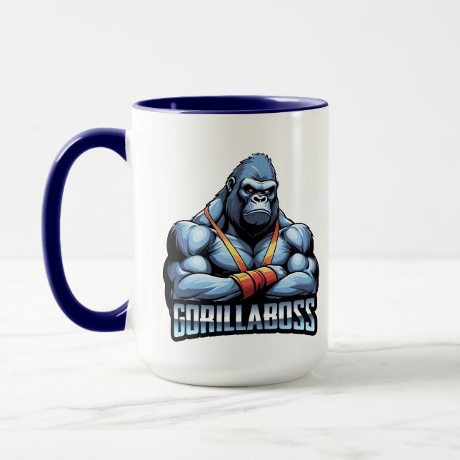 Mug GorillaBoss - Graphisme de gorille amusant  - Gori (Gauche)