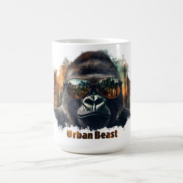 Mug Gorille Bête Urbaine avec Lunettes de Soleil (Centre)