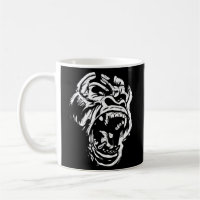 Gorille en colère Silverback White Fierce Great Av