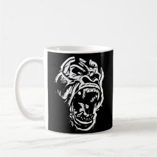 Mug Gorille en colère Silverback White Fierce Great Av
