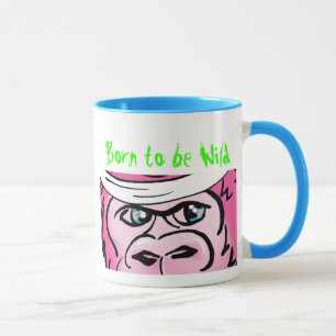 Mug Gorille rose avec le bandeau