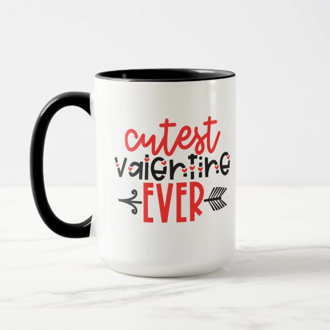Mug gosse valentine jamais aimer embrasser (Gauche)