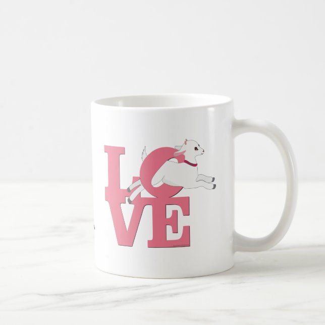 Mug GOT LOVER | Chèvre ROSE L O V E - Chèvre blanche (Droite)