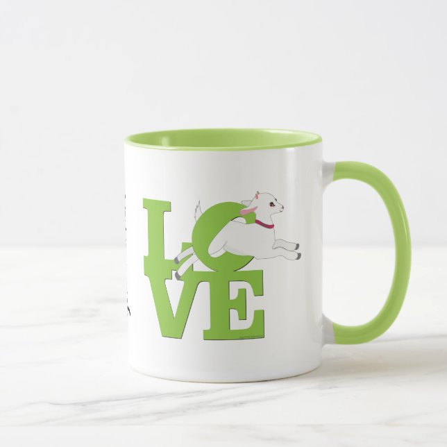 Mug GOT LOVER | Chèvre VERTE L O V E - Chèvre blanche (Droite)