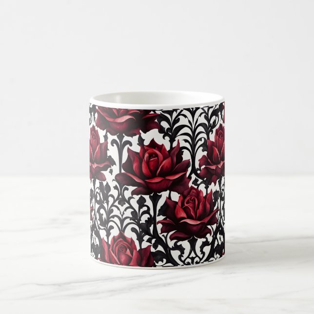 Mug Goth Red Roses sur Arrière - plan blanc #1 (Centre)