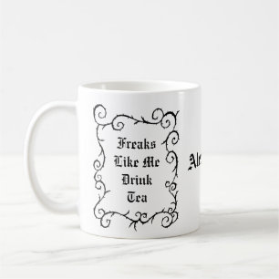 Mug Goth Thé Drinker Nom personnalisé Cadeau personnal