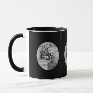 Mug Gothique Fée Noir et Blanc, Tasse