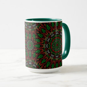 Mug Gothique Feuilles Mandala Motif