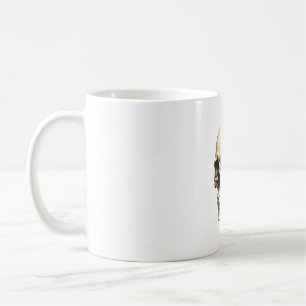 Mug Gothique Grunge Esthétique Crâne Feuille Tropicale