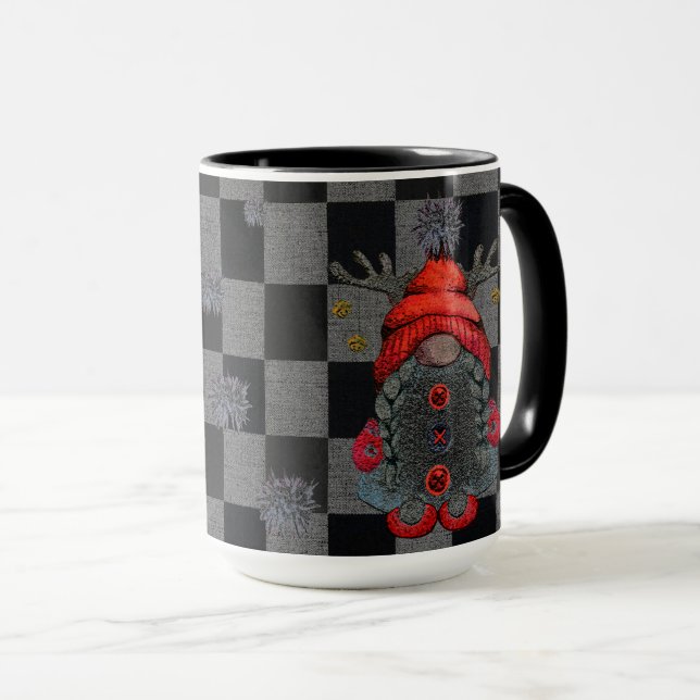 Mug Gothique Noël Gmone Checks Classique (Devant droit)