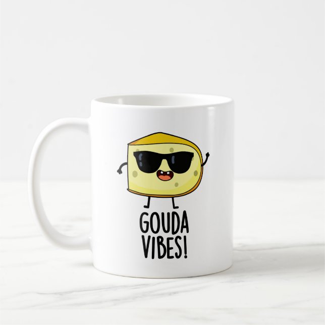 Mug Gouda Vibes Blague de Fromage Drôle  (Gauche)