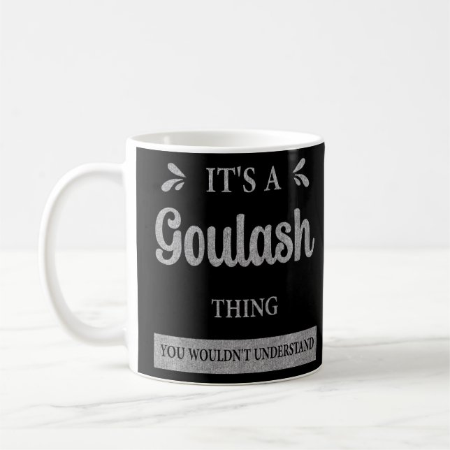 Mug Goulash Hongrie Hongrois Plat alimentaire préféré (Gauche)
