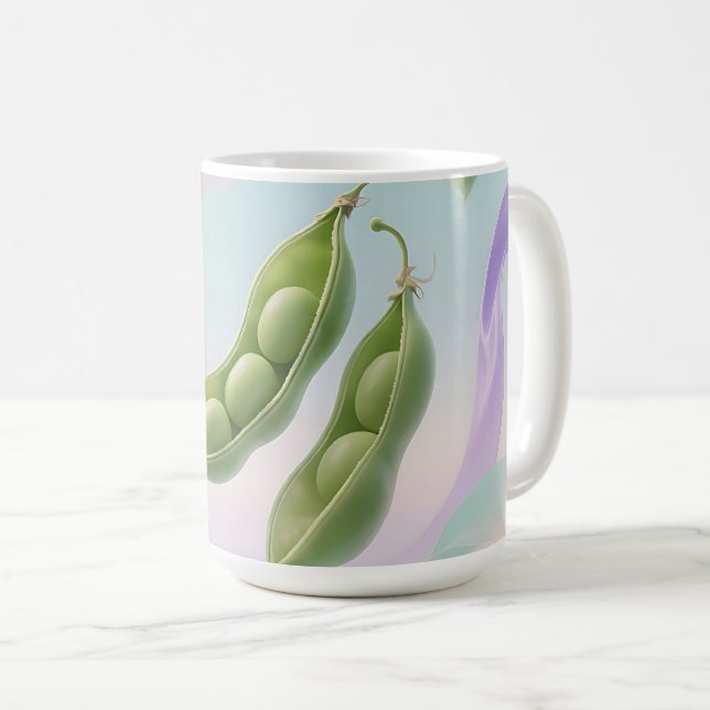 Mug Gousses de Pois Flottantes Rêveuses (Devant droit)
