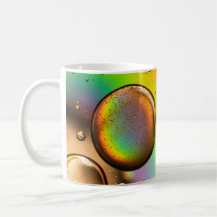 Mug gouttelettes d'eau vertes et jaunes