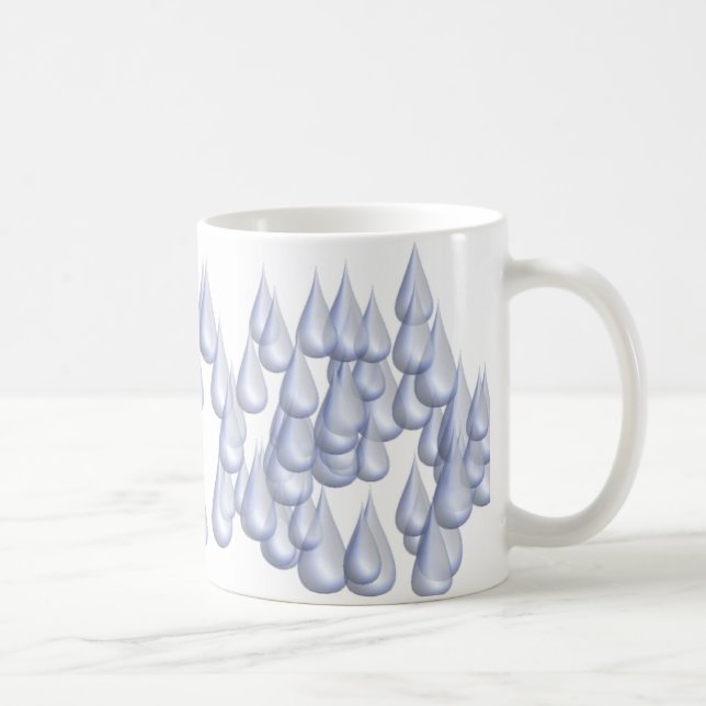 Mug Gouttes de pluie (3D) (Droite)