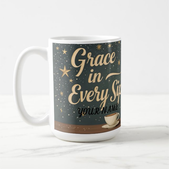 Mug Grâce à chaque gorgée 2 (couleur) (Gauche)