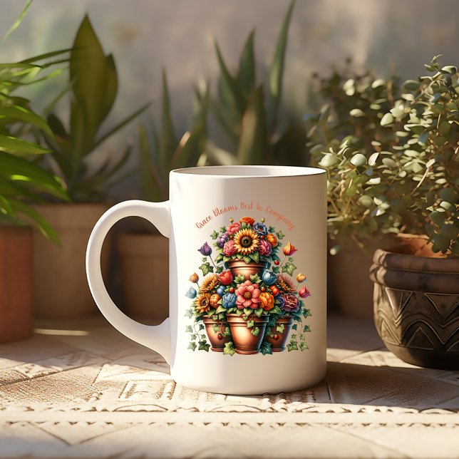 Mug Grace Blooms Meilleurs En Entreprise (Créateur téléchargé)