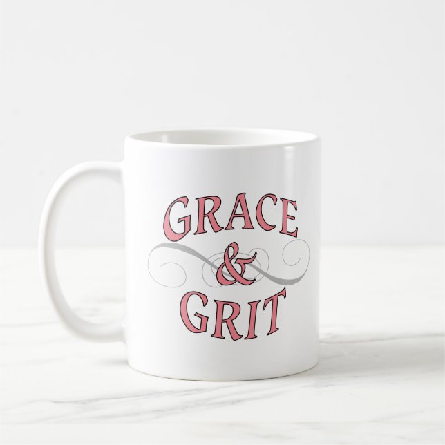 Mug Grace & Gris en rose et gris (Gauche)