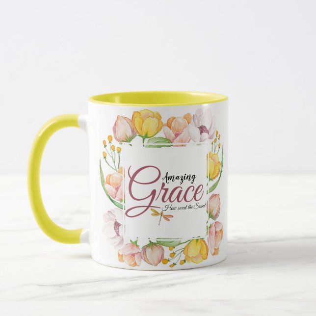 Mug grâce incroyable aquarelle floral   (Gauche)