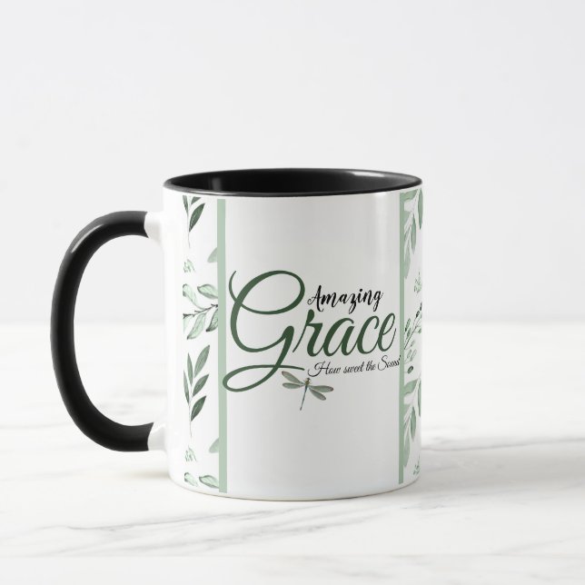 Mug Grâce incroyable Feuilles vertes   (Gauche)