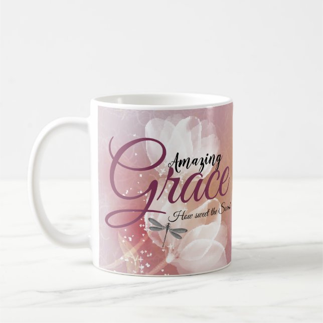 Mug Grâce incroyable Fleur rose  (Gauche)
