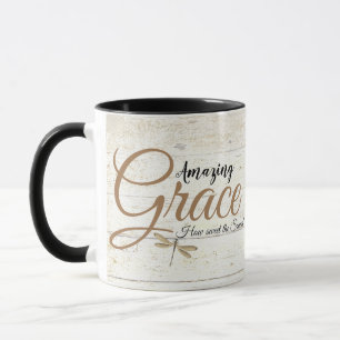 Mug Grâce incroyable sur bois 