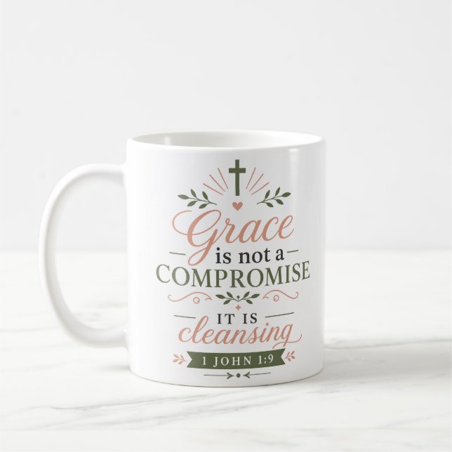 Mug Grâce Pas Compromis C'est une citation biblique pu (Gauche)