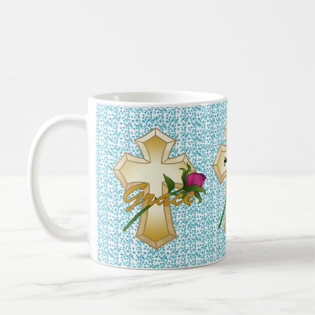 mug Grace Rose Croix chrétienne (Gauche)
