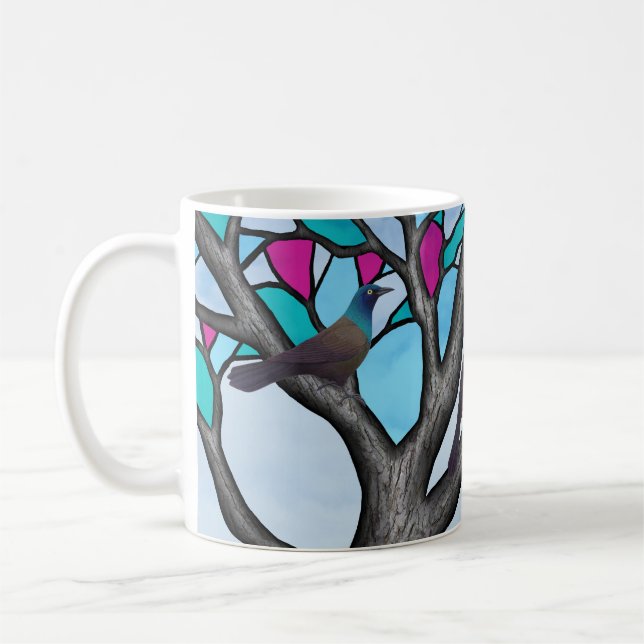 Mug grackles dans le vitrail (Gauche)