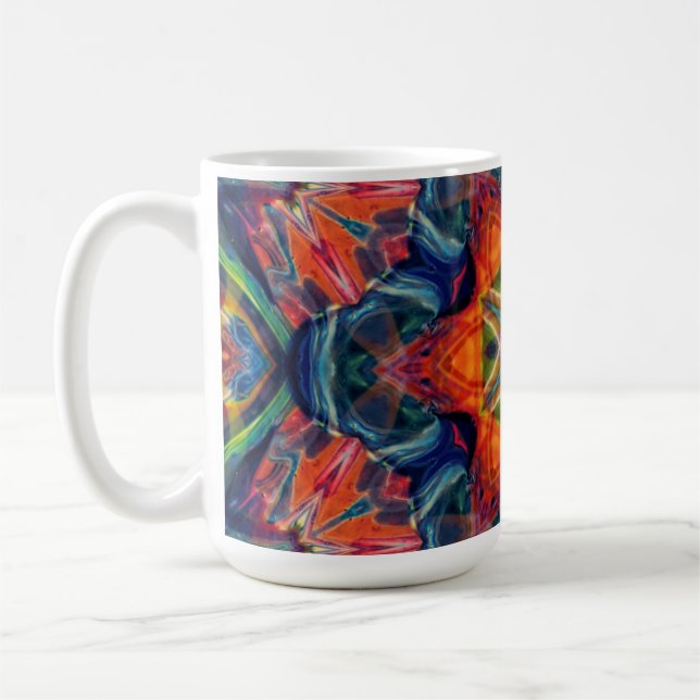Mug Gradient de kaléidoscope à énergie chaude terrestr (Gauche)