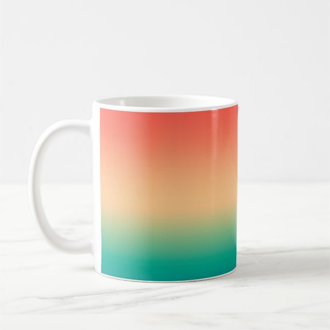 Mug Gradient ombre corail blush beige vert doux bleu (Gauche)