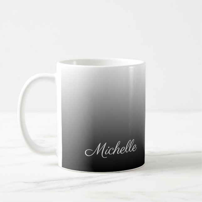 Mug gradient personnel ombre blâmes of grey (Gauche)