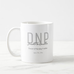 Mug Graduate Keepsaké gris noir Nom Degré DNP Café