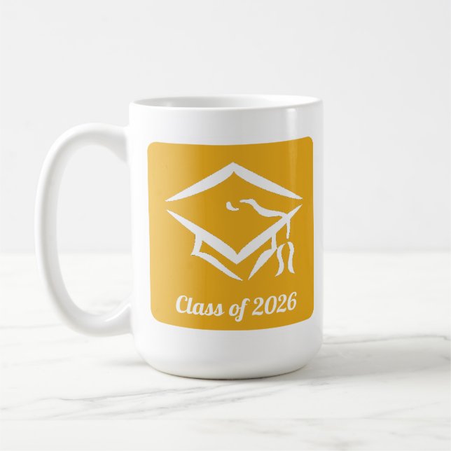 Mug Graduation Class of 20?? GLDWHT Customize Year (Gauche)