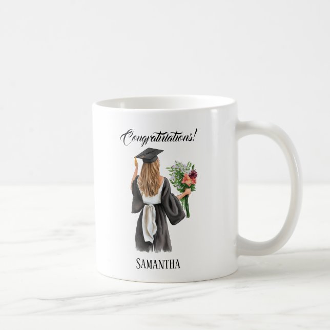 Mug Graduation de l'aquarelle personnalisée (12) (Droite)