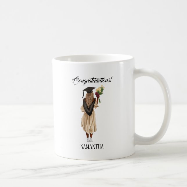 Mug Graduation de l'aquarelle personnalisée (6) (Droite)