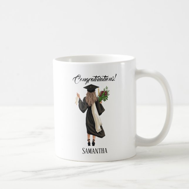 Mug Graduation de l'aquarelle personnalisée (9) (Droite)